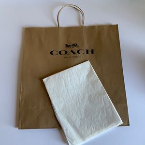 Coach large shopping bag and logo tissue
